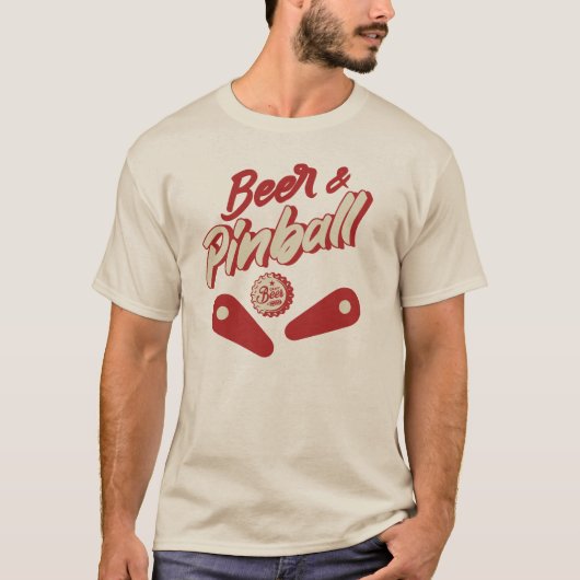 Beer And Pinball  Tシャツ (正面)