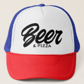 Beer and Pizza Trucker Hat キャップ (正面)