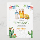 Beer and Tacos Baby Shower Invitation 招待状 (正面/裏面)