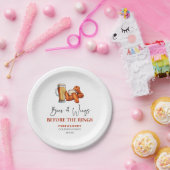 Beer and Wings Before The Rings Couples Shower ペーパープレート (パーティー)