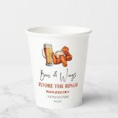 Beer and Wings Before The Rings Couples Shower 紙コップ (正面)