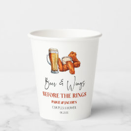 Beer and Wings Before The Rings Couples Shower 紙コップ