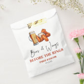 Beer and Wings Before The Rings Rehearsal Dinner フェイバーバッグ (封をした状態)