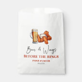 Beer and Wings Before The Rings Rehearsal Dinner フェイバーバッグ (正面)