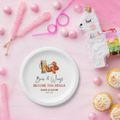 Beer and Wings Before The Rings Rehearsal Dinner ペーパープレート (パーティー)