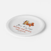 Beer and Wings Before The Rings Rehearsal Dinner ペーパープレート (アングル)