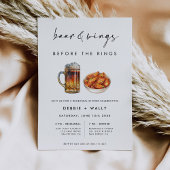 Beer and Wings Before the Rings Rehearsal Dinner 招待状