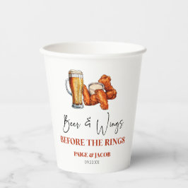 Beer and Wings Before The Rings Rehearsal Dinner 紙コップ