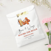 Beer and Wings Before The Wings Couples Shower フェイバーバッグ (封をした状態)