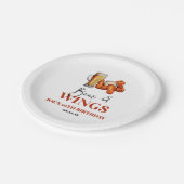 Beer and Wings Birthday Party ペーパープレート (アングル)