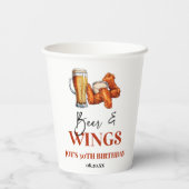 Beer and Wings Birthday Party 紙コップ (裏面)