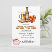 Beer And Wings Couples Shower Invitation 招待状 (スタンド正面)