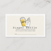 Beer & Baby Bottle Beige Baby Diaper Raffle Ticket エンクロージャーカード (正面)