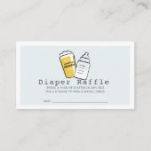Beer & Baby Bottle Blue Baby Diaper Raffle Ticket エンクロージャーカード (正面)