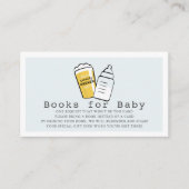 Beer & Baby Bottle Blue Baby Shower Book Request エンクロージャーカード (正面)