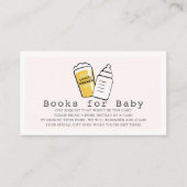 Beer & Baby Bottle Pink Baby Shower Book Request エンクロージャーカード (正面)