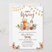 Beer Baby Is Brewing Fall Baby Shower  招待状 (正面)