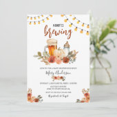 Beer Baby Is Brewing Fall Baby Shower  招待状 (スタンド正面)