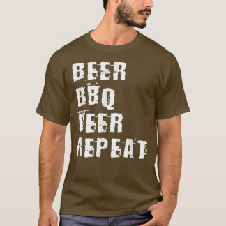 Beer BBQ Beer Repeat Grillmaster Grilling Meat Tシャツ