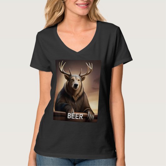 Beer Bear Deer Tシャツ (正面)