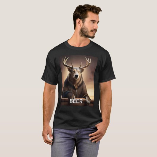 Beer Bear Deer Tシャツ (正面フル)