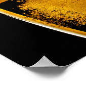 Beer been poured into glass ポスター (角)