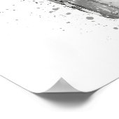 Beer Bottle Aztec Gold Grey ポスター (角)