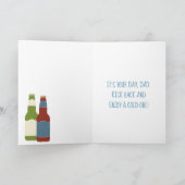 Beer Bottle Hoppy Father's Day Card カード (内部)