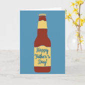 Beer Bottle Hoppy Father's Day Card カード (黄色い花)