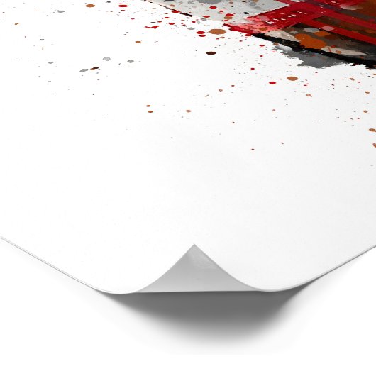 Beer Bottle Wall Art Print 'Amber' ポスター (角)