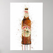 Beer Bottle Wall Art Print 'La Dolce Vita' ポスター (正面)