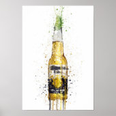Beer Bottle Wall Art Print 'Lime' ポスター (正面)