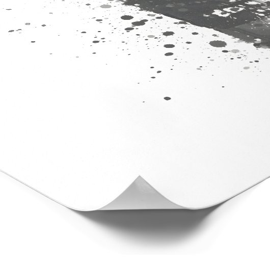 Beer Bottle Wall Art Print 'Lime' Grey ポスター (角)