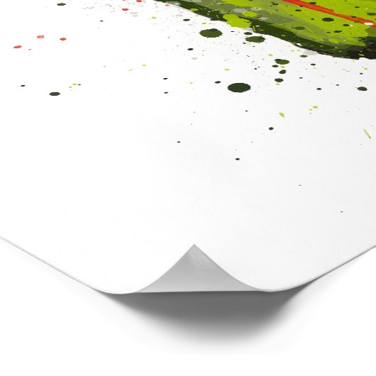 Beer Bottle Wall Art Print 'Peridot' ポスター (角)