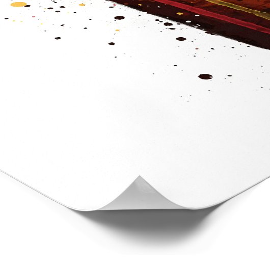 Beer Bottle Wall Art Print 'Rambla Red' ポスター (角)