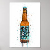 Beer Bottle Wall Art Print 'Rebel Rebel' ポスター (正面)