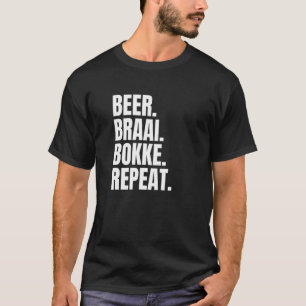 Beer Braai Bokke南アフリカを繰り返し Tシャツ