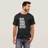 Beer Braai Bokke南アフリカを繰り返し Tシャツ (正面フル)