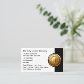 Beer Brewery Bar Classy Business Cards 名刺 (スタンド正面)