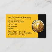 Beer Brewery Bar Classy Business Cards 名刺 (正面)