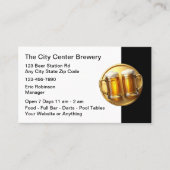 Beer Brewery Beer Mugs Business Cards 名刺 (正面)