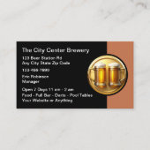 Beer Brewery Beer Mugs Business Cards 名刺 (正面)