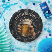Beer Buddy Beer Lover Bar Pub Man Cave ペーパープレート (パーティー)