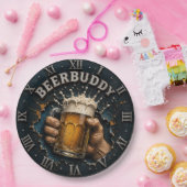 Beer Buddy Beer Lover Bar Pub Man Cave ペーパープレート (パーティー)