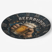 Beer Buddy Beer Lover Bar Pub Man Cave ペーパープレート (アングル)