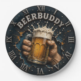 Beer Buddy Beer Lover Bar Pub Man Cave ペーパープレート