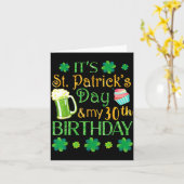 Beer Cake &amp; Shamrocks It's St Patrick Day &amp カード (黄色い花)