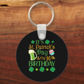 Beer Cake &amp; Shamrocks It's St Patrick Day &amp キーホルダー (正面)