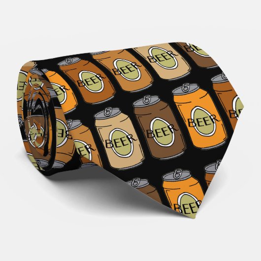 Beer Cans Oktoberfest Beer Drinker ネクタイ (ロール)