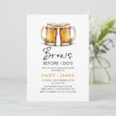 Beer Casual Couples Wedding Bridal Shower 招待状 (スタンド正面)
